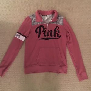 Pink Quarter Zip sweatshirt